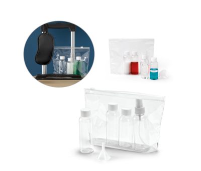 Neceser Hermético PVC con Envases para Viaje en Cabina