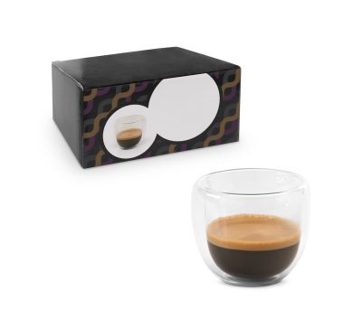 Juego de Café Borosilicato con Tazas Isotérmicas Doble Pared