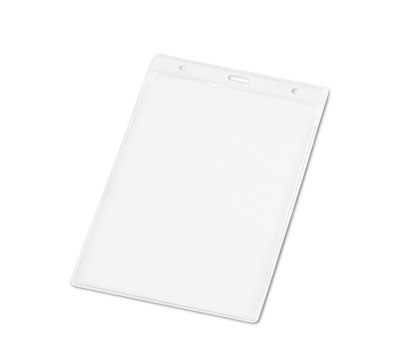 Porta Credencial Vertical de PVC con Troquel para Mosquetón