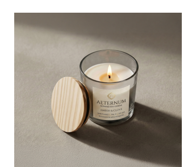 Vela Aromática con Tapa de Madera - AGY55029