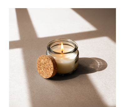 Vela Aromática de Cera Vegetal con Tapa de Corcho - AGY55002