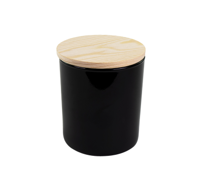 Vela Aromática de Cristal con Tapa de Bambú