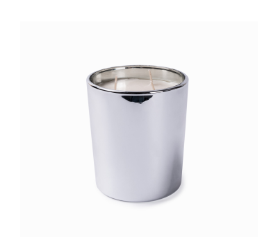 Vela Aromática de Tres Mechas en Vaso Metálico con Caja Regalo