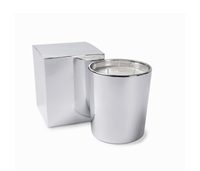 Vela Aromática de Tres Mechas en Vaso Metálico con Caja Regalo