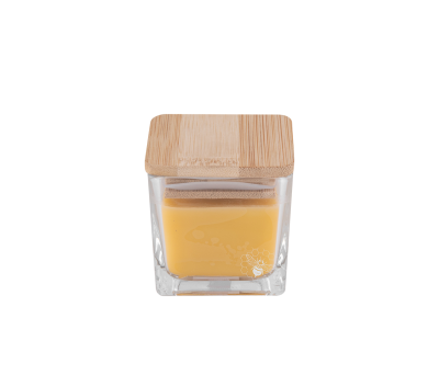 Vela Cera de Abeja y Vegetal con Tapa de Bambú