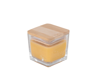 Vela Cera de Abeja y Vegetal con Tapa de Bambú