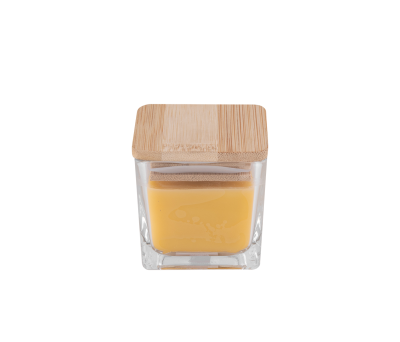Vela Cera de Abeja y Vegetal con Tapa de Bambú