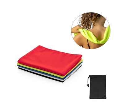 Toalla Deportiva Refrescante de Poliéster Reciclado con Funda
