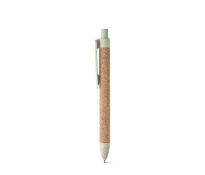 Bolígrafo de Corcho y Fibra de Trigo con Pulsador - st-91795