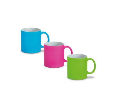 Taza de Cerámica con Acabado Neón Mate 350 mL