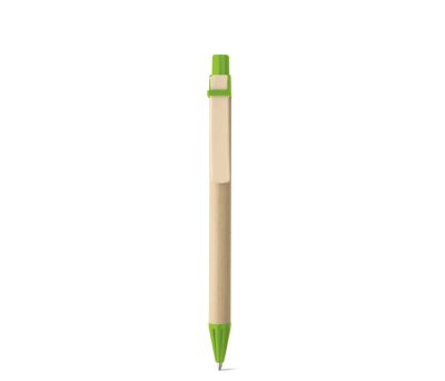 Bolígrafo de Papel Kraft con Clip de Madera y Pulsador