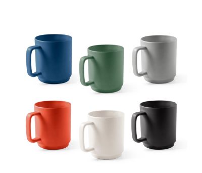 Taza de Cerámica Cilíndrica con Acabado Mate 330 mL