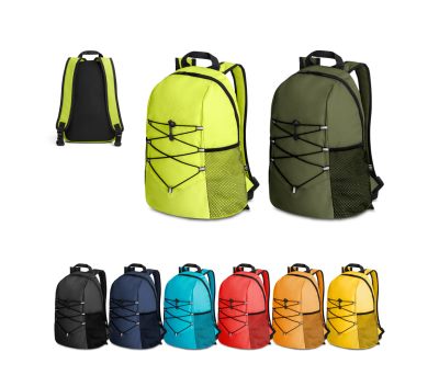 Mochila Compacta de Poliéster Reciclado con Elásticos Frontales