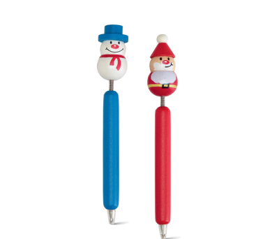 Bolígrafo con muñeco de madera navideño - st-91936.05