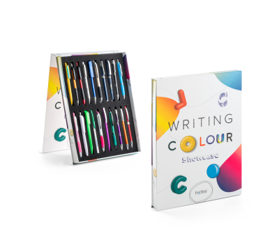 COLOUR WRITING SHOWCASE. Muestrario con 20 bolígrafos de colores - st-70091-100