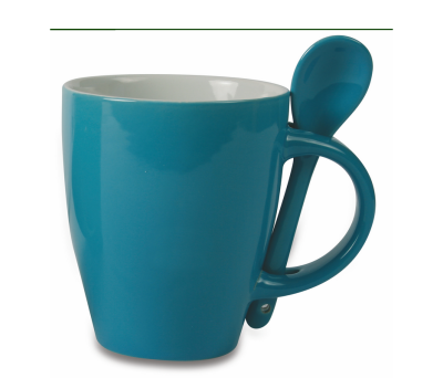 MUG & SPOON AZUL - AGY30046AZ