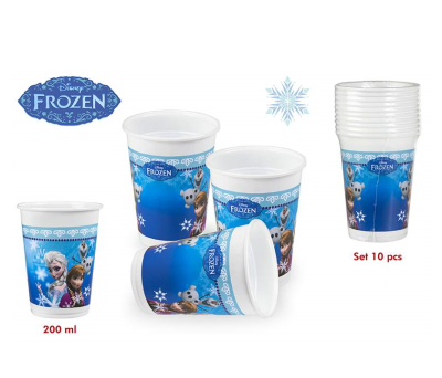 PACK 10 VASOS FROZEN 200 ML para regalar A7026