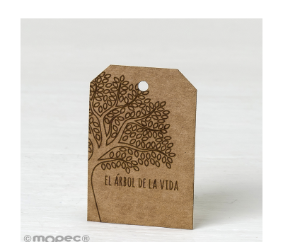 Tarjeta kraft rectangular El árbol de la vida - AX112.61.1