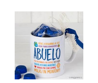 Taza cerámica Abuelo en caja regalo 6 bombones - AGB900.3.1