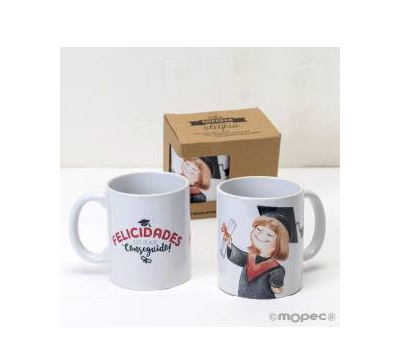 Taza cerámica graduación CHICA en caja regalo - AG357.2.1